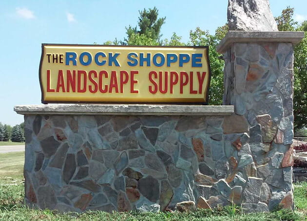 road side sign of Rock Shoppe