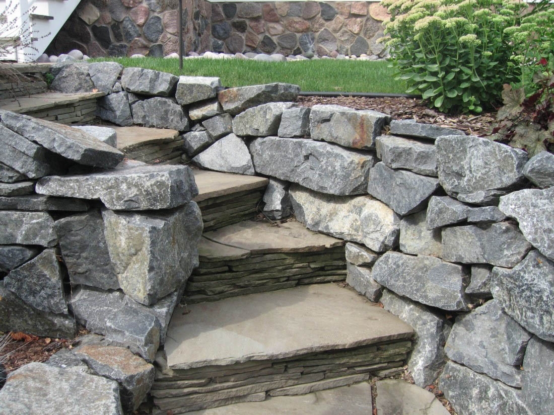 Natural Wall Stones, Terrace Slabs, and Steps